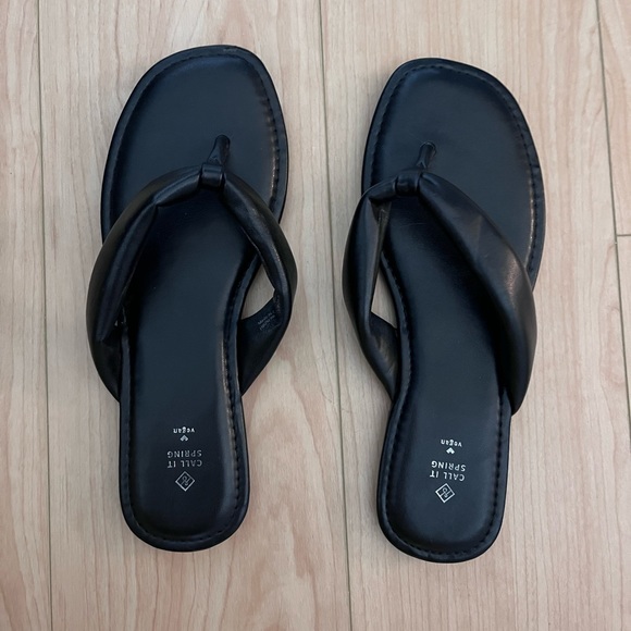 Call It Spring Vegan Leather Flip Flops - Picture 2 of 5